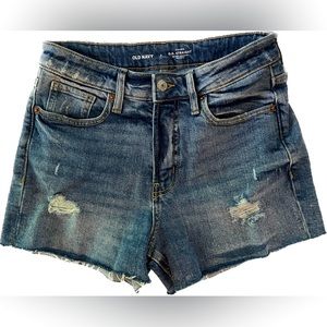 ⭐️ OLD NAVY ⭐️ HIGH RISE OG DISTRESSED DENIM SHORTS SIZE 2